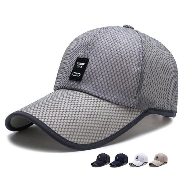 

взрослый mens cassul бейсболки регулируемые длинные брим caps женщины snapback спорт на открытом воздухе hat дышащей сетки шляпы gorras cap, White