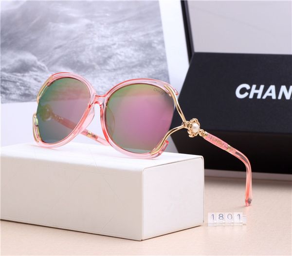 

new mens womens round frame pearl sunglasses fashion trend women polarizer wild metal sunglasses, White;black
