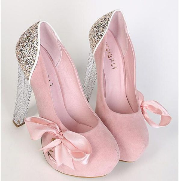 

2019 women's shoes in spring and autumn with new style high heel coarse heel round head bowknot suede waterproof table @288, Black