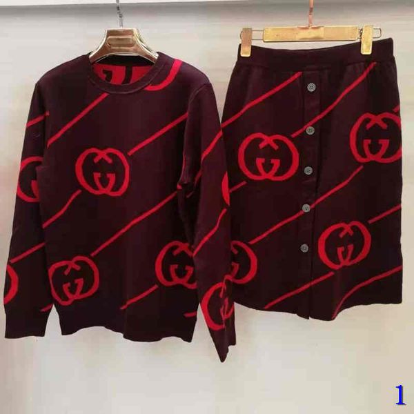 

womens designer two piece sets fashion sweater + dresses suits luxury sweaters sets brand women autumn winter sets size s-l1, White