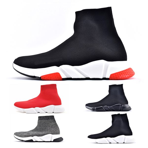 

марка роскошных кроссовок женщины мужчины париж скорость trainer черная красные тройная мода повседневные носок ботинки ботинки runner хорош