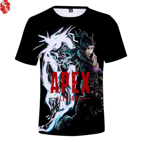 

apex legends 3d printed t-shirts women/men fashion summer short sleeve tshirts 2019 casual streetwear tee shirts, White;black