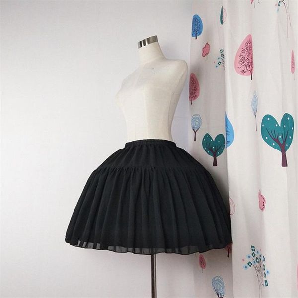 

girls 2 hoop skirt crinoline bustle pannier lolita petticoat skirts, Black;red
