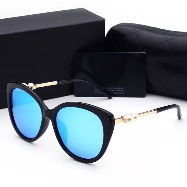 

woman wholesale-2018 designer lady luxury with sunglasses box pearl logo polarizing sunglasses for fashion women uv400 frame, White;black
