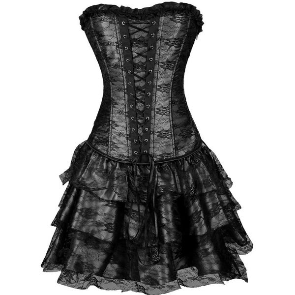 

women dominatrix steampunk corsets dress ladies vintage bustier gothic overbust shapers waist corset lace waist trainer, Black;white