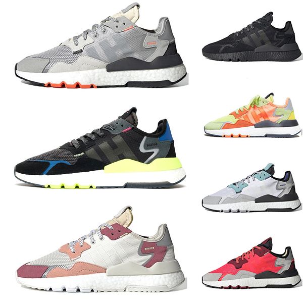 

designer sneakers nite jogger 3m reflective running shoes men women triple black white breathable mens trainer fashion sports runner 36-45, White;red
