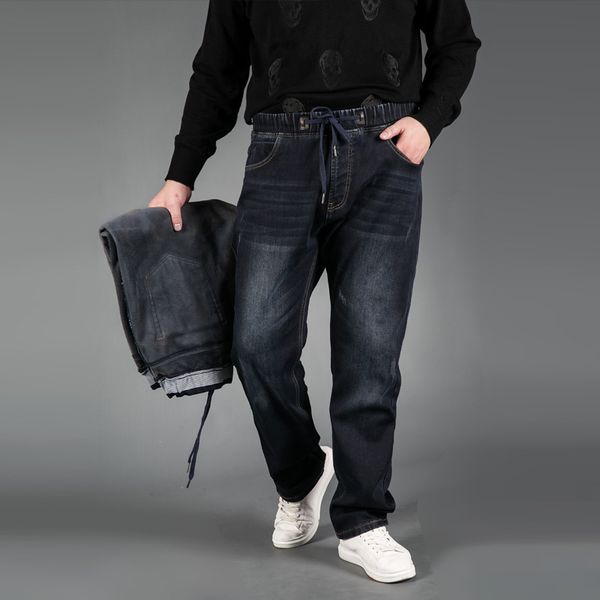 

men's jeans velvet jeans, men thicker, warmer, bigger, bigger., Blue