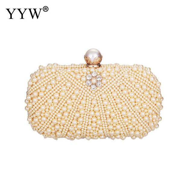 

banquet mini pearl bag pearl beading evening bag bridal wedding party diamond clutch purse small chain handbag day wallet purse