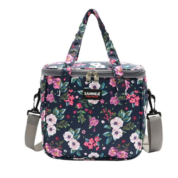 

новый обед мешок свежая изоляция холодные тюки тепловой оксфорд водонепроницаемый удобный досуг сумка милый цветок cuctas tote bolso # # 0, Blue;pink