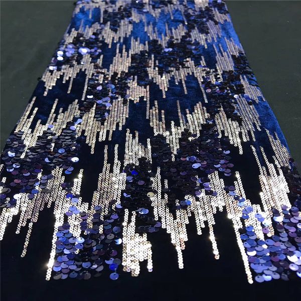 

2020 african net lace fabric, elegant blue sequins nigerian wedding lace fabrics 5yards sequins french tulle lace, Black;white