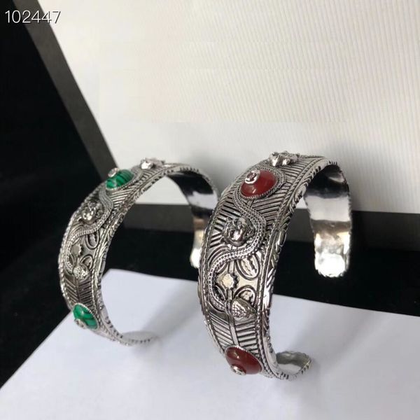 

manufacturer wholesale jewelry bracelet bracelet 925 sterling silver garden snake tiger head bracelet, Blue;gray