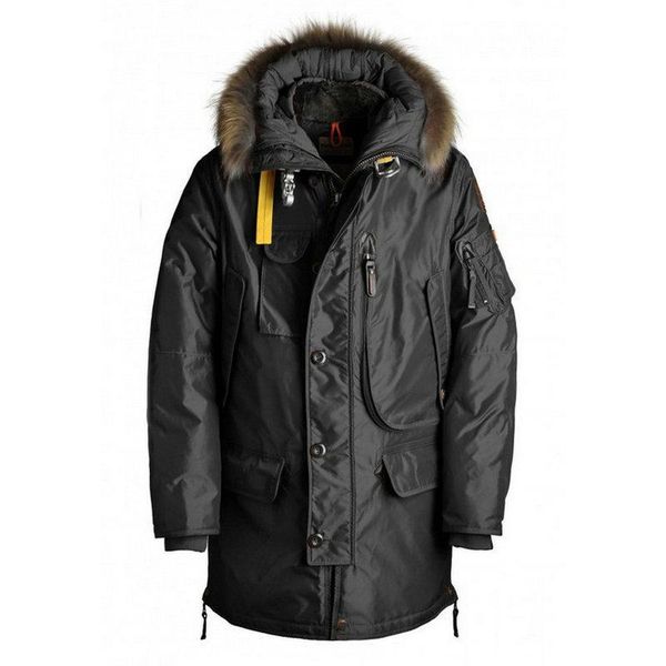 

Polar winter jacket men down jacket warm coat white duck fur collar trench outwear kodiak hombre long parka