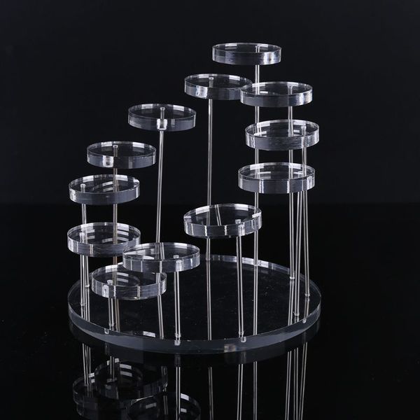 

acrylic ring display stand earrings show support jewelry counter showcase props holder tray q0ke, Pink;blue