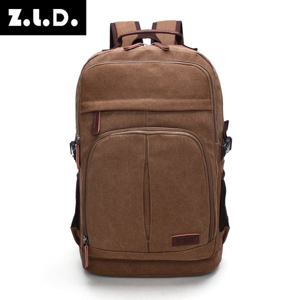 

more function big capacity washing water canvas bag student leisure computer shoulders backpack outdoor travel shoulders