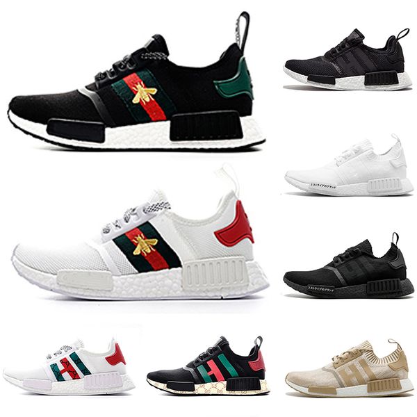 

New nmd r1 x bee pk primeknit men women running hoe og cla ic japan triple black white beige oreo luxury port trainer neaker