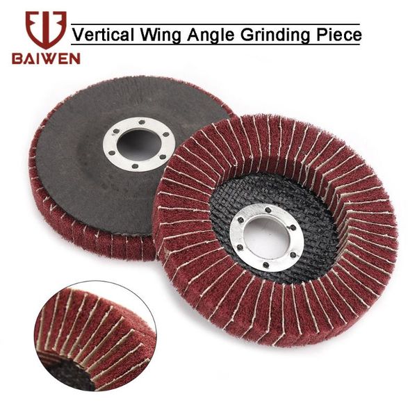 

5pcs nylon fiber flap polishing wheel grinding disc 115mm scouring pad buffing wheel for angle grinder grit 240