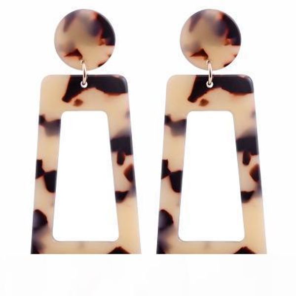 

dhl известный дизайн серьги роскошные ретро женщины bohemian серьги акриловая геометрическая площади мотаться серьги для подарка, Silver