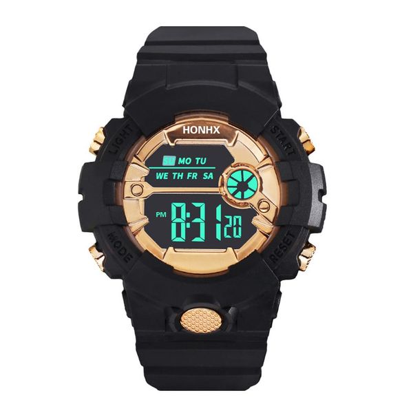 

black gold children's watch for 7-18 years school student digital watches luminous multifunctional alarm clock kids hour a3488 hbqvj, Blue