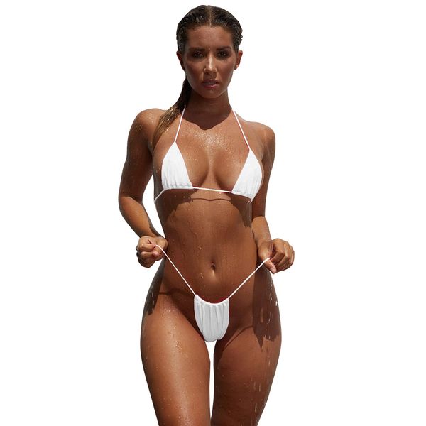 Moda-2019 Costume da bagno stile popolare del commercio estero americano bikini appeso al collo appeso con bikini sexy a due pezzi