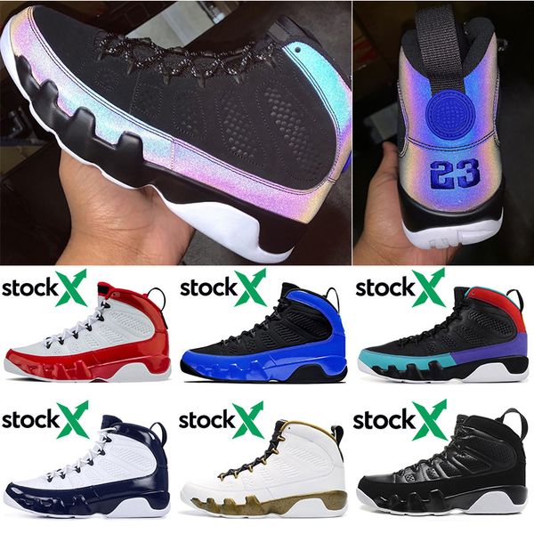 

air jordan retro 9 9s stock x basketball shoes jumpman racer blue gym red unc citurs statue fashion mens trainers sports sneakers, White;red