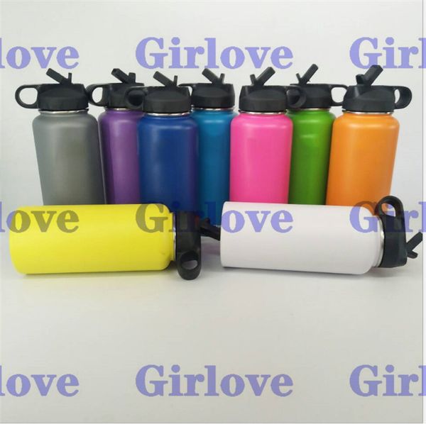

12colors 18oz water bottle vacuum insulated mugs stainless steel sport water bottle wide mouth big capacity travel mugs