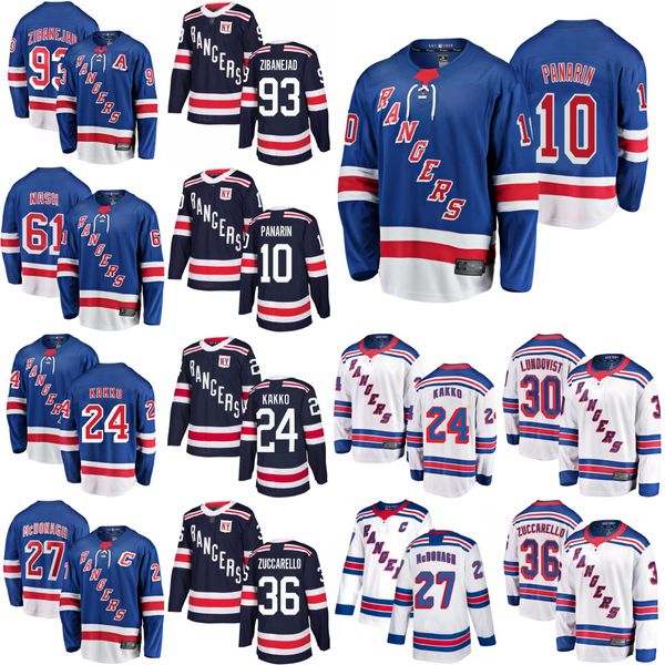 

new york rangers ice hockey jerseys 10 artemi panarin jersey 30 henrik lundqvist 27 ryan mcdonagh 24 kaapo kakko 61 rick nash stitched, Black;red