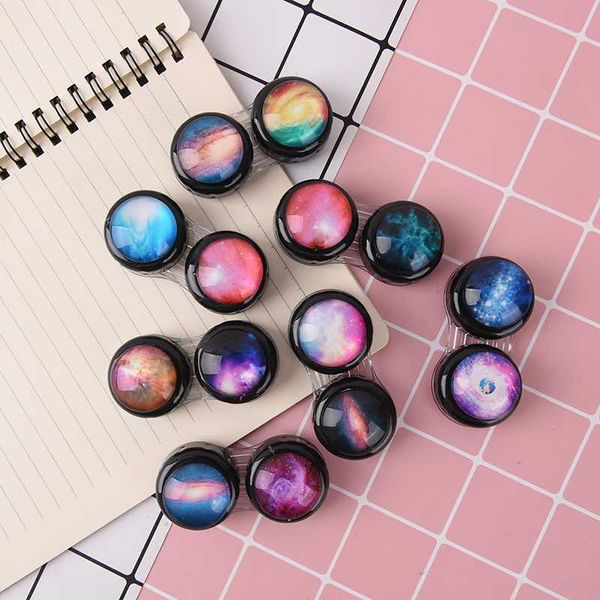 

contact lens box case portable travel outer space plastic eyes nursing container