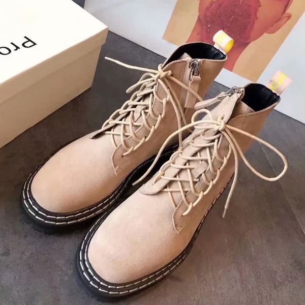 

fashionproenz popular women boots martin boot winter warm shoes motorcycle mens ankle boot doc martins fur couple oxfords women wild, Black