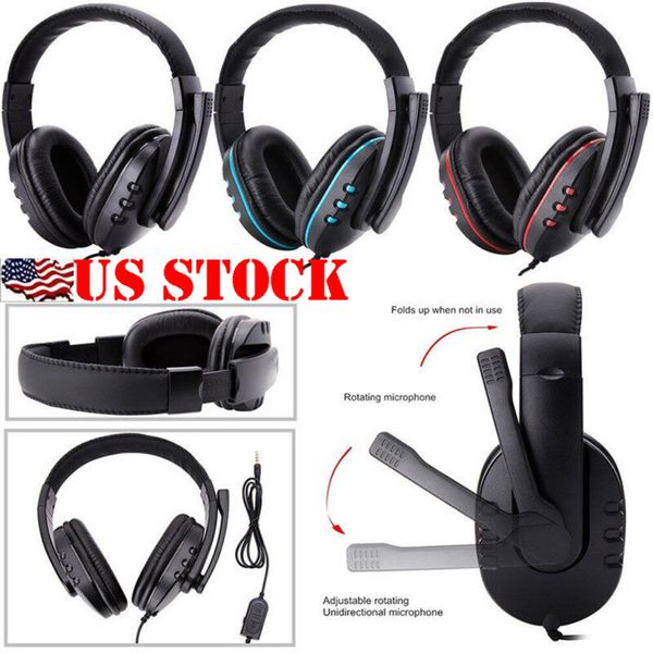 

Hot Wired Stereo Bass Surround Gaming Headset для PS4 Новый Xbox One PC с микрофоном Наушники