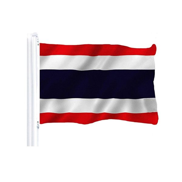 3 x 5 150 x 90 cm Thailand-Flagge, Nationalflagge aller Länder, individuell bedruckt, für den Außenbereich, zum Aufhängen, doppelt genäht, Werbung, kostenloser Versand