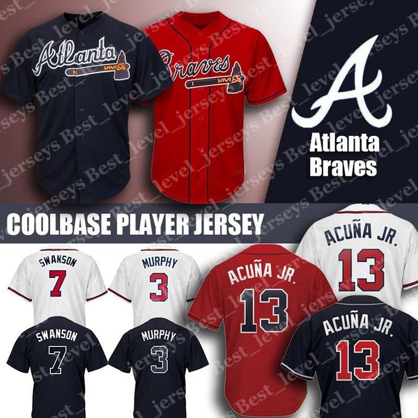 

Braves Jersey 13 Ronald Acuna Jr. Jersey 5 Freddie Freeman Jersey 3 Dale Murphy 10 Chipper Jones Atlanta Coolbase jerseys