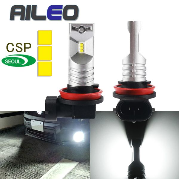 

aileo h11 led h8 led h16 h10 9145 car lights 9005 12v hb3 auto 9006 hb4 h9 car fog lamp bulbs csp y19 3600lm 24v