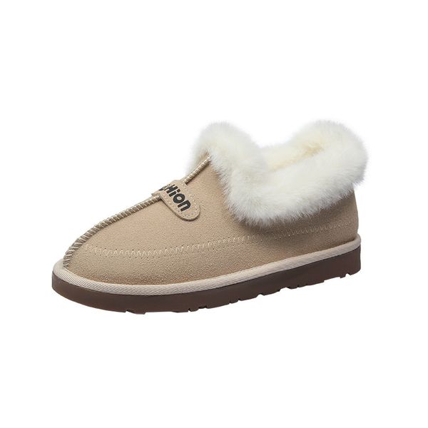 

snow boots women winter dropshipping warm plush cotton shoes flannel shoes comfortable slip proof leisure women boots, Black