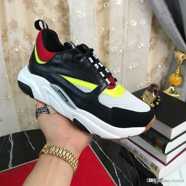 

fashion men 18 designer shoes coloured leather running shoes platform shoes 19christian19dior, Blue;gray