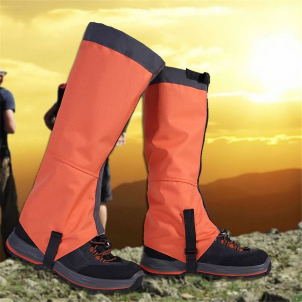 

outdoor snow kneepad skiing gaiters hiking climbing leg protection sport safety waterproof, Black