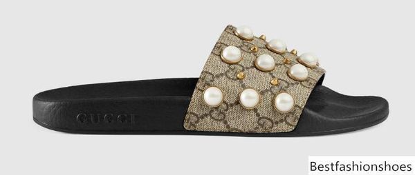 gucci flip flops with pearls