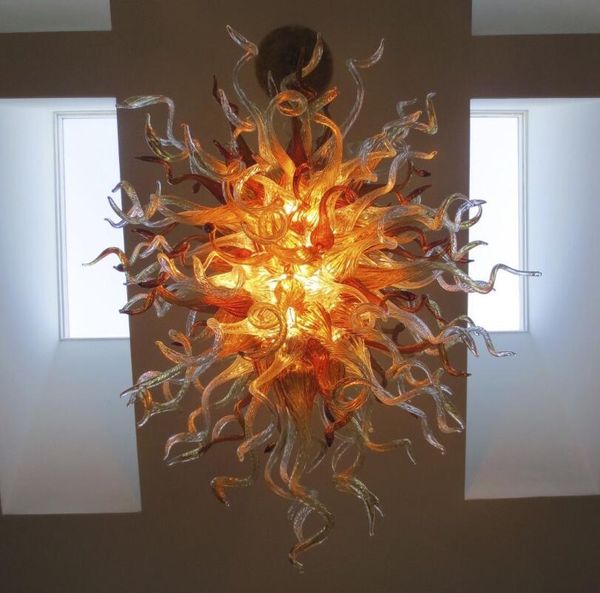 

hand made art chain lamps chandeliers lighting elegance villa ceiling hanging lamp led murano blown glass pendant chandelier light