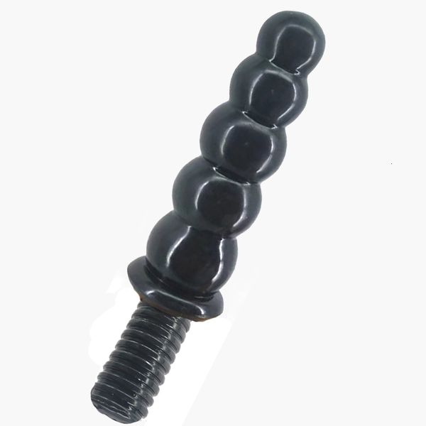 5 Perlen Schnur gerader runder Kopfdildo Spiralgriffeinsatz Vagina Sexspielzeug für Frauen oder für Mann Masturbatoreinsatz Analplug Y191028