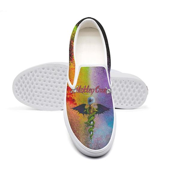 

casual motley crue dr. feelgood canvas low non-slip shoes design print pop limited edition motley crue new tattoo, Black