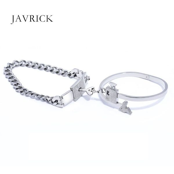 

his hers love heart key lock matching bangle bracelets lovers jewelry set valentine's day gifts party accessories, Black