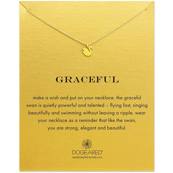 

creative swan wings european and american alloy gold clavicle short pendant necklace simple color retention, Silver