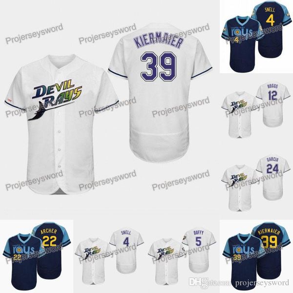 

Mens Tampa Bay Kevin Kiermaier Rays Jersey Matt Duffy Chris Archer Wade Boggs Joey Wendle Avisail Garcia Tommy Pham Kevin Kiermaier Jerseys