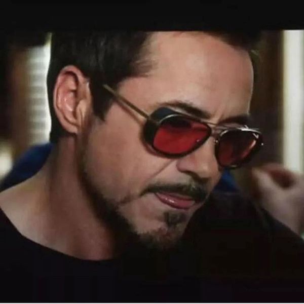

vintage men sunglasses iron man steampunk googles sunglasses cool for driving lunette gafas, White;black