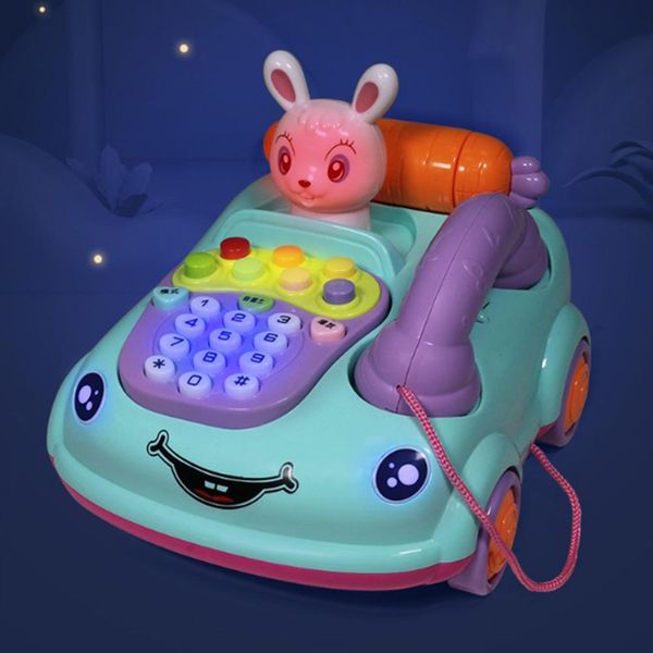 

creative car rabbit children's phone toy early education story machine baby phone emulated telephone toys for children music