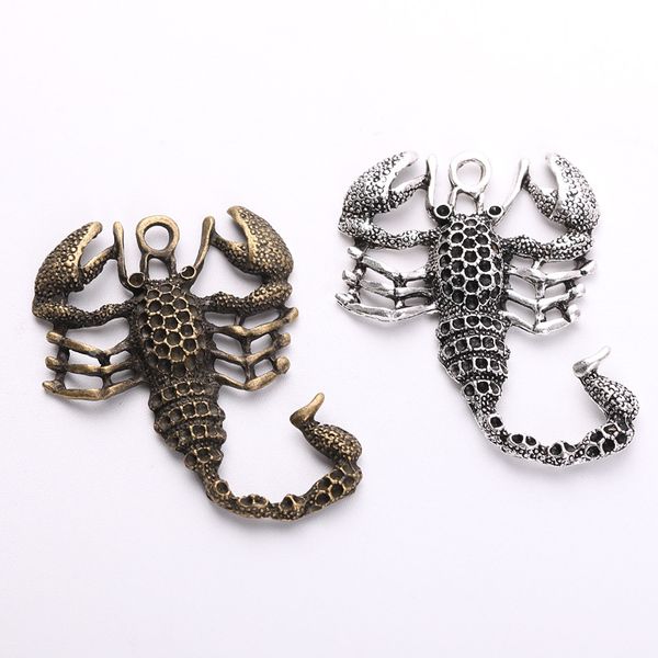 

20pcs / мешок ancient серебро бронза 51 * 43мм scorpion подвески подвески дизайнер ювелирных изделий fit изготовление ожерелье аксессуары бр, Bronze;silver
