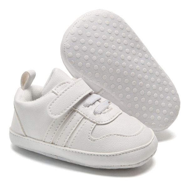 

fashion anti-slip sneakers toddler soft soled casual pu first walker shoes 0-12m autumn newborn baby boys girls casual shoesi, Black