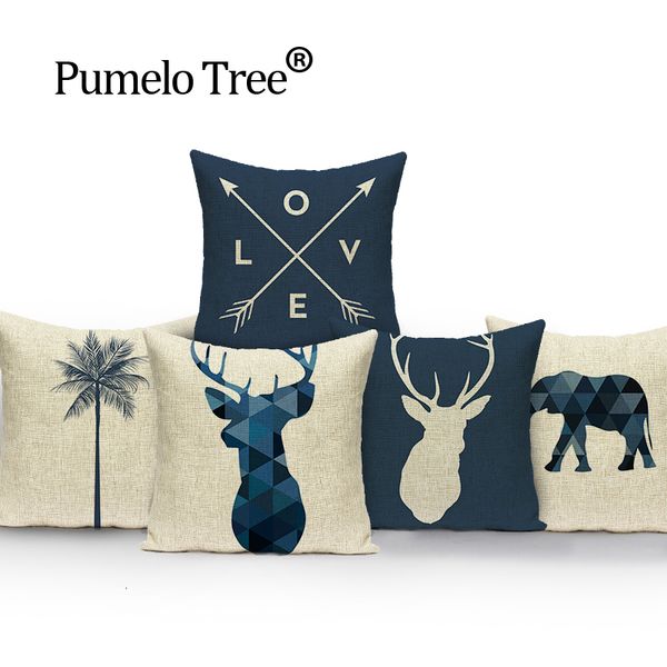 

симпатичные лосей оленей deer одна сторона печати home decor диван автокресло декоративные подушки крышки наволочка капа almofada