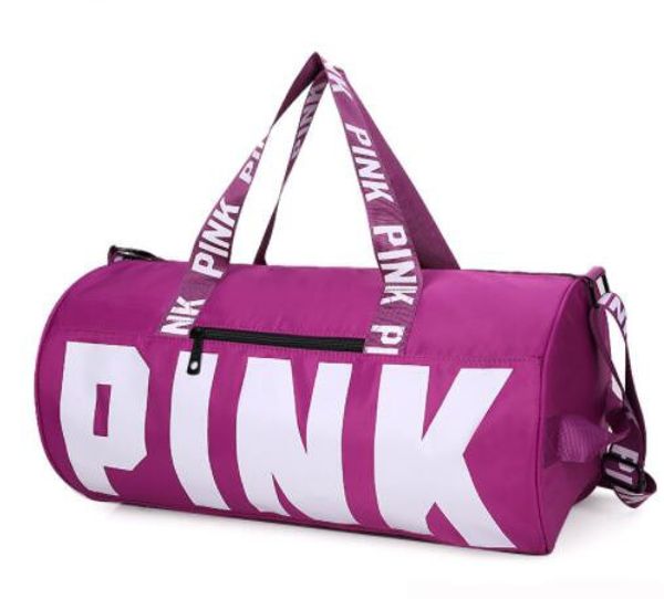 

2018 Мода девушка полоса вещевой мешок розовый пляж сумка большой емкости секрет путешествия бренд ночь weekender vs