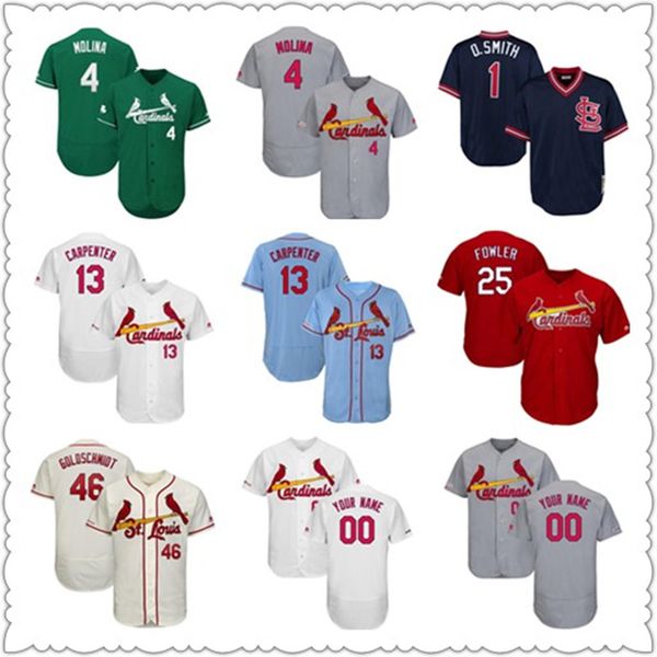 

Cu tom t loui men ba eball jer ey knit jer ey player yadier molina paul gold chmidt matt carpenter harri on bader cardinal, Blue;black