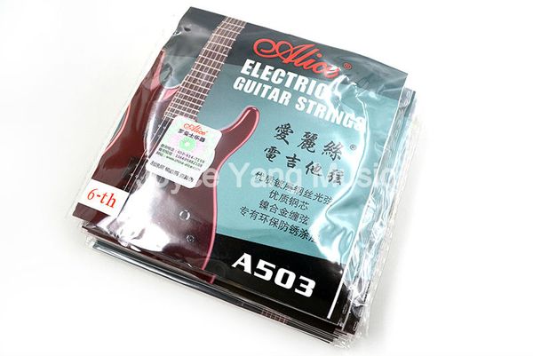 

10 pack alice a503-l/046 electric guitar strings e-6th single nickel alloy wound string ing